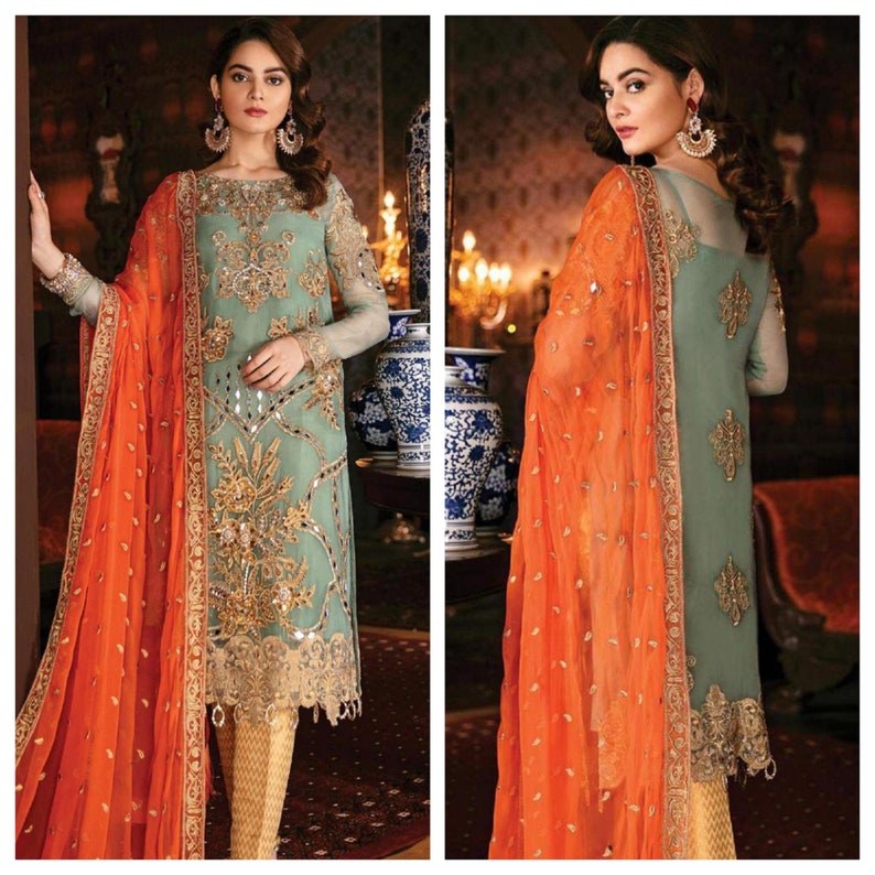 Custom Stitch Pakistan Salwar Kameez Woman Wedding Dress Etsy