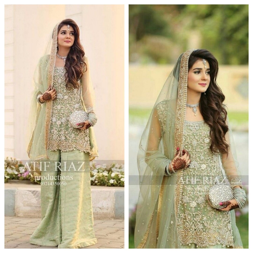 Pakistani Bridal Wedding Dress Gharara Shaarra Dress Made - Etsy