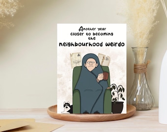 Funny A5 Thank You Card - Weirdo Greeting Card - Sarcastic Birthday Card - Offensive Card - Blank Inside | Anniversary | Birthday | For Him