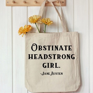 Stolz und Vorurteil Tasche - Literatur Tasche - Jane Austen Geschenk - Bücherwurm - Geschenk für Sie - Büchertasche - Jane Austen Geschenk