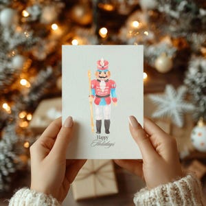Cartão Quebra-Nozes Digital - Cartão Boas Festas - Cartão em Branco - Cartão Quebra-Nozes - Cartão Digital - Cartão Minimalista - Download Instantâneo