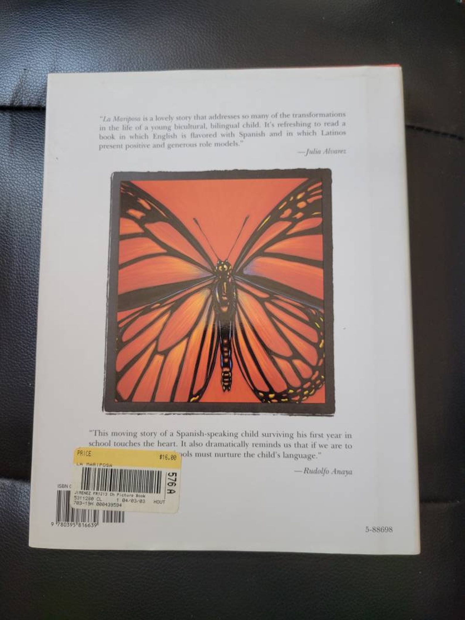 LA MARIPOSAHardback English Language Book w/ Dustcover By Etsy