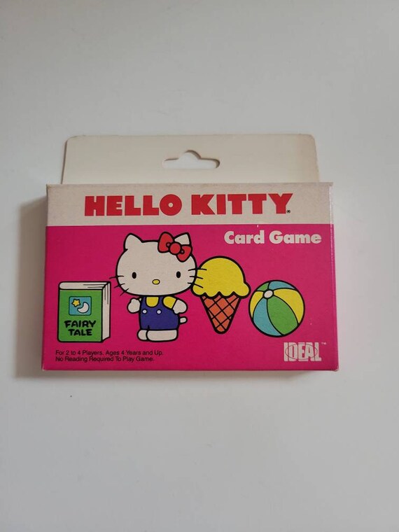 HELLO KITTY Card Game by Idealfor 2 to 4 Players Ages 4 and Etsy