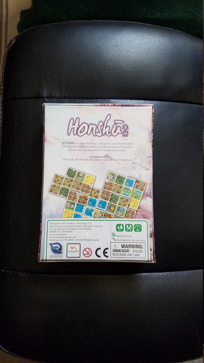 Players Are Lords /& Ladies of Noble Houses Seeking New Lands Fame and Fortune~NEW~Sealed HONSHU~A Mapbuilding Game Set In Feudal Japan