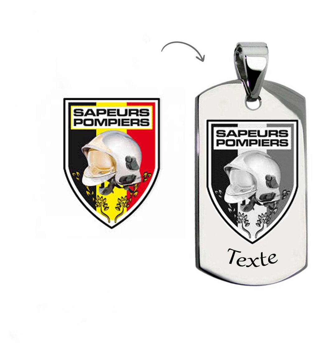 T-shirt Enfant Personnalisable Avec Prénom - Thème Pompiers, Couleur Jaune Fluorescent