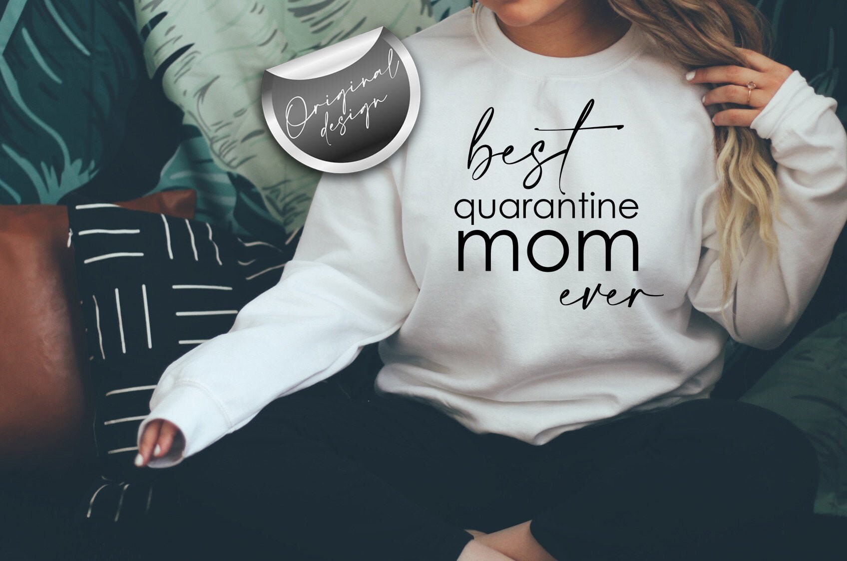 Download Best quarantine mom ever svg png mothers day pillow mug ...