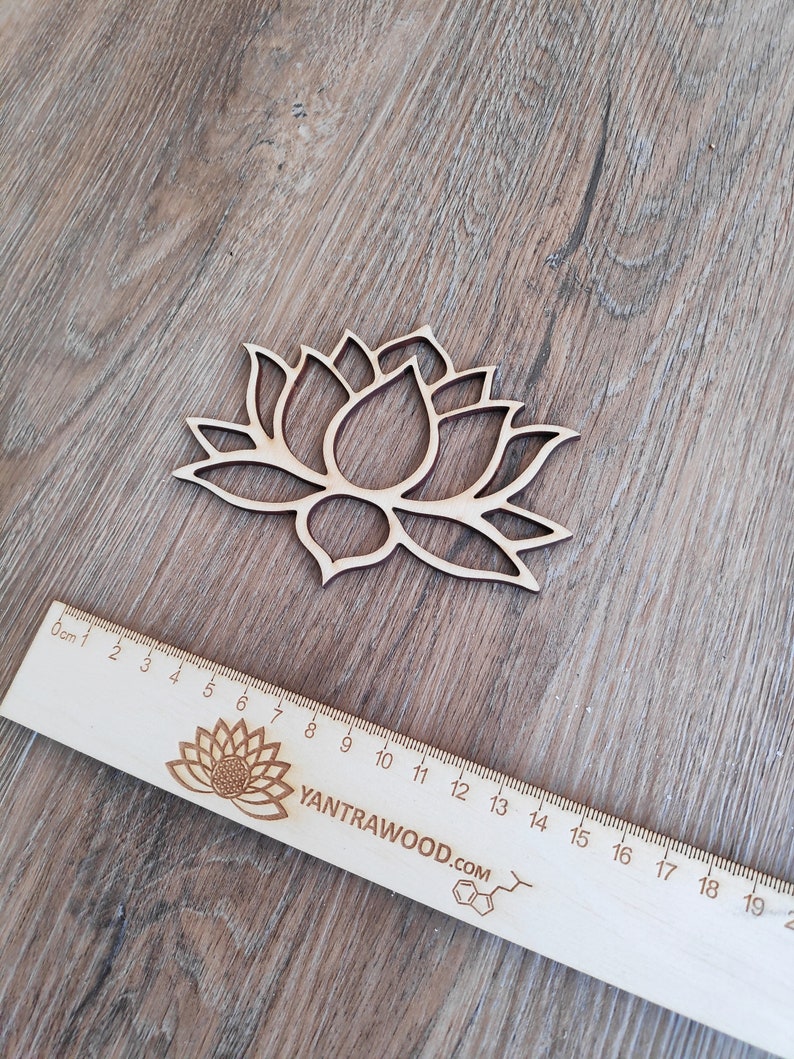 Lotus Flower Sacred Wooden Shape Laser Cut Wood Wooden Wall Etsy