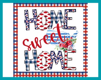 8X8 Square Patriotic Sign, Wreath Sign, Metal Sign