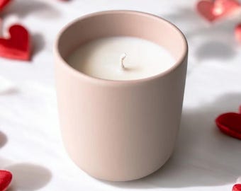 Bougie Berceuse pour les amoureux : parfum rose, magnolia et patchouli - céramique 11 oz