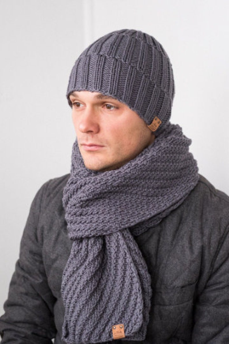 Mens Winter Set CUSTOM Color Merino Wool Set Gift for Men | Etsy