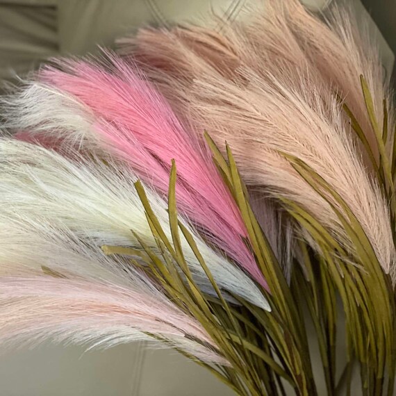 Fake pampas grass decor Feather reed grass Everlasting flowers Etsy