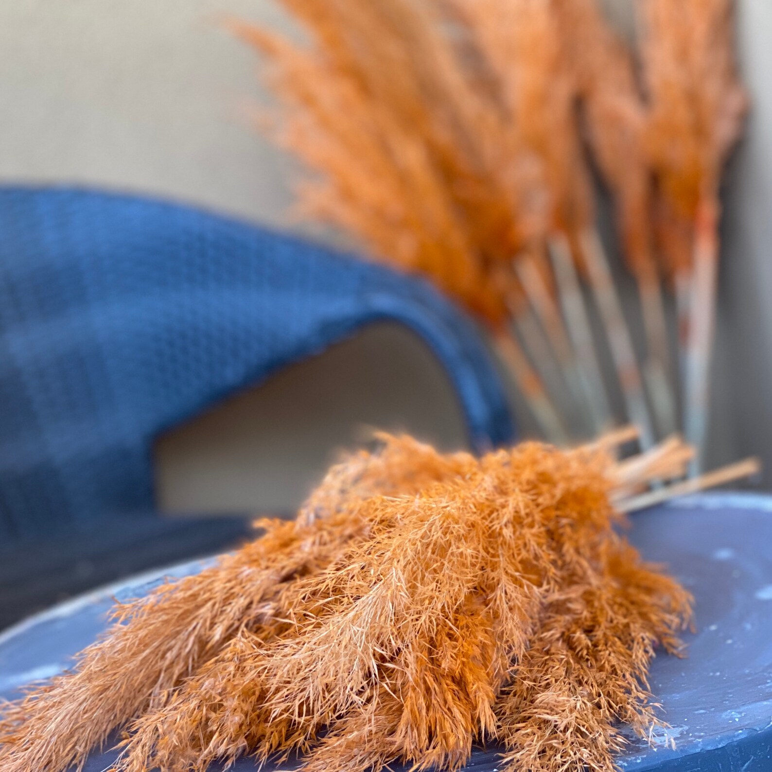 Dried Pampas Grass Decor Large Orange Pampas Grass Tall Etsy