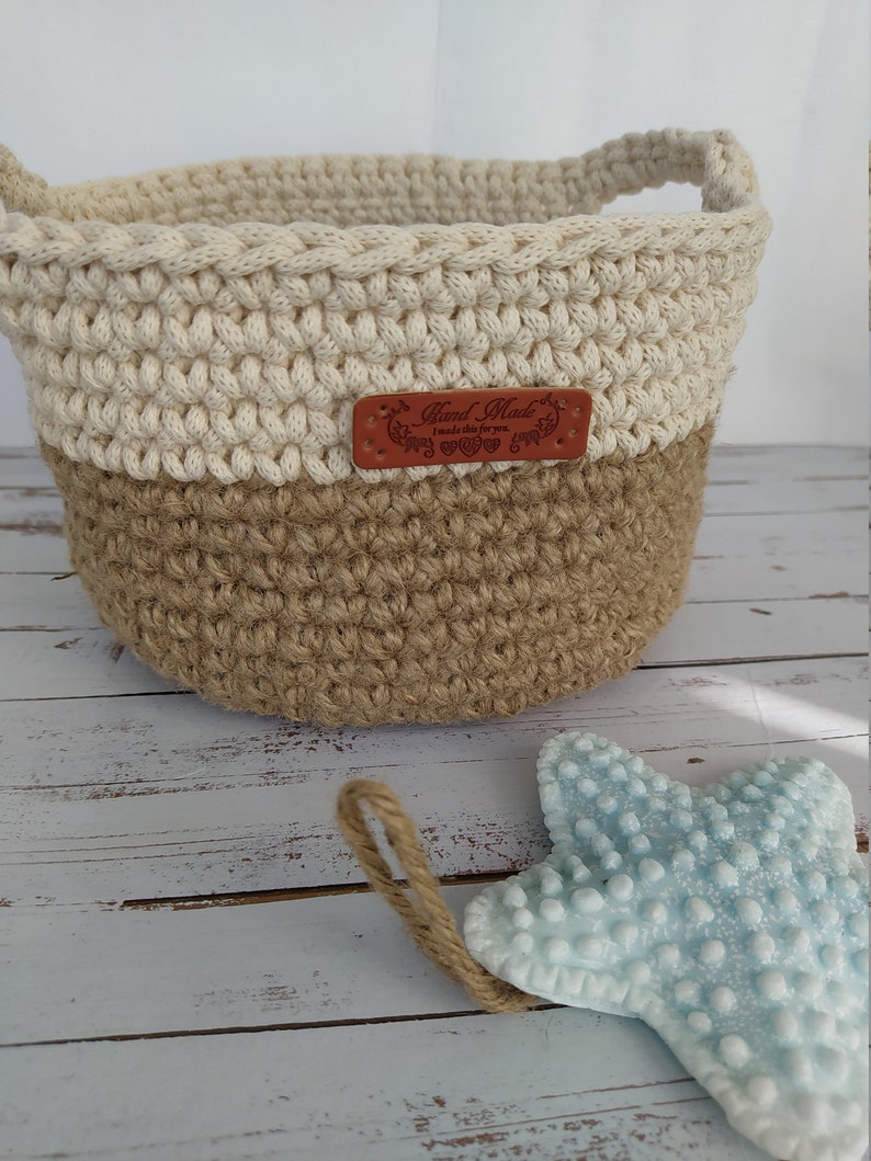 Jute Round Basket Jute Twine Storage Basket Eco Decor and Etsy