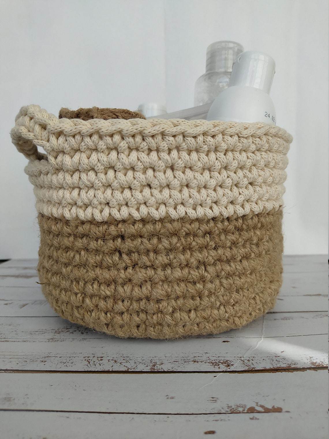 Jute Round Basket Jute Twine Storage Basket Eco Decor and Etsy