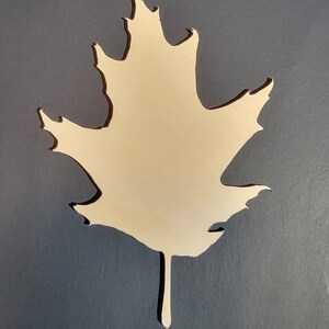 Wood Leaf Cutouts (4 Pack) - Laser Cut Blanks for Arts & Crafts