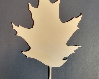 Wood Leaf Cutouts (4 Pack) - Laser Cut Blanks for Arts & Crafts