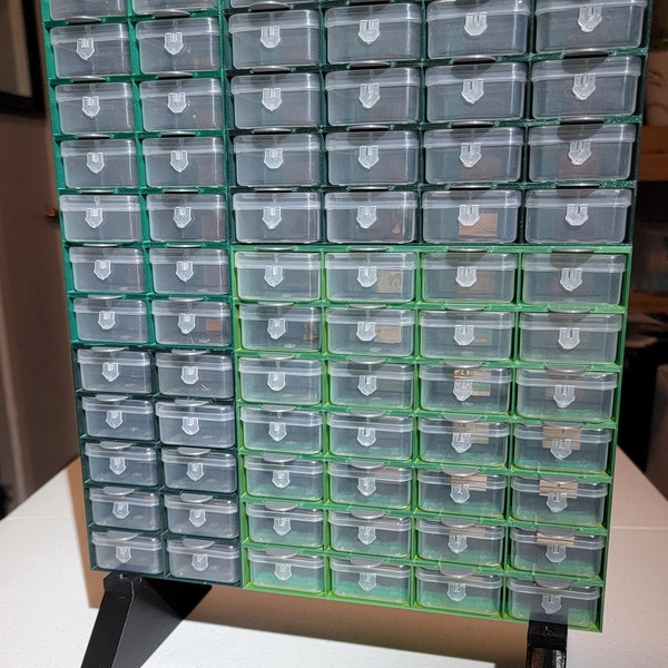 Torre de contenedores completa con soporte y 72 contenedores de carga portuaria incluidos - Impreso en 3D