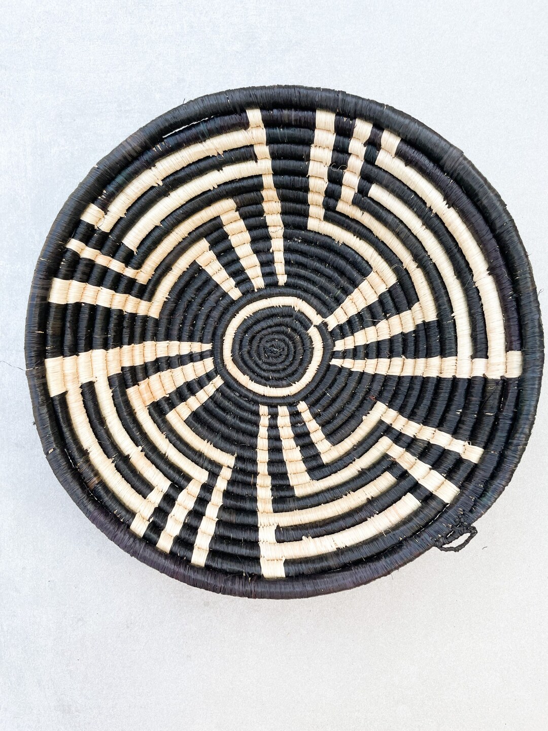 Natural African Hanging Wall Basket. Handmade in Uganda Etsy