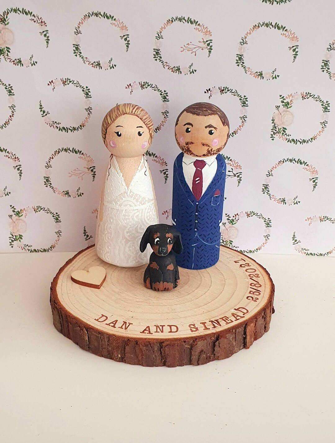 Bride and Groom Wedding Cake Topper . Anniversary wedding - Etsy UK