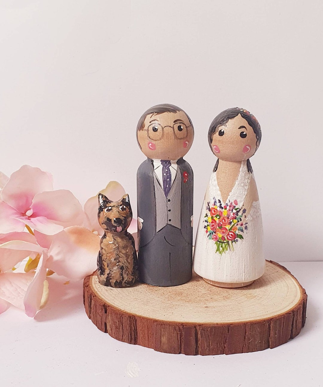 Personalized Bride and Groom Wedding Cake Topper Anniversary Wedding ...