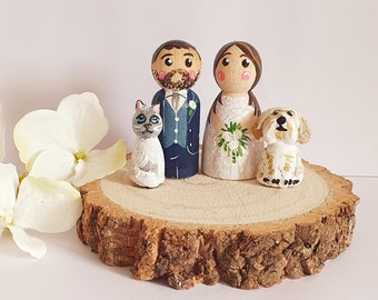 Wedding bride and groom cake topper, wedding gift,personalized Mr and Mrs, Mr and Mr, Mrs and Mrs, handmade, wooden couple, rustic,