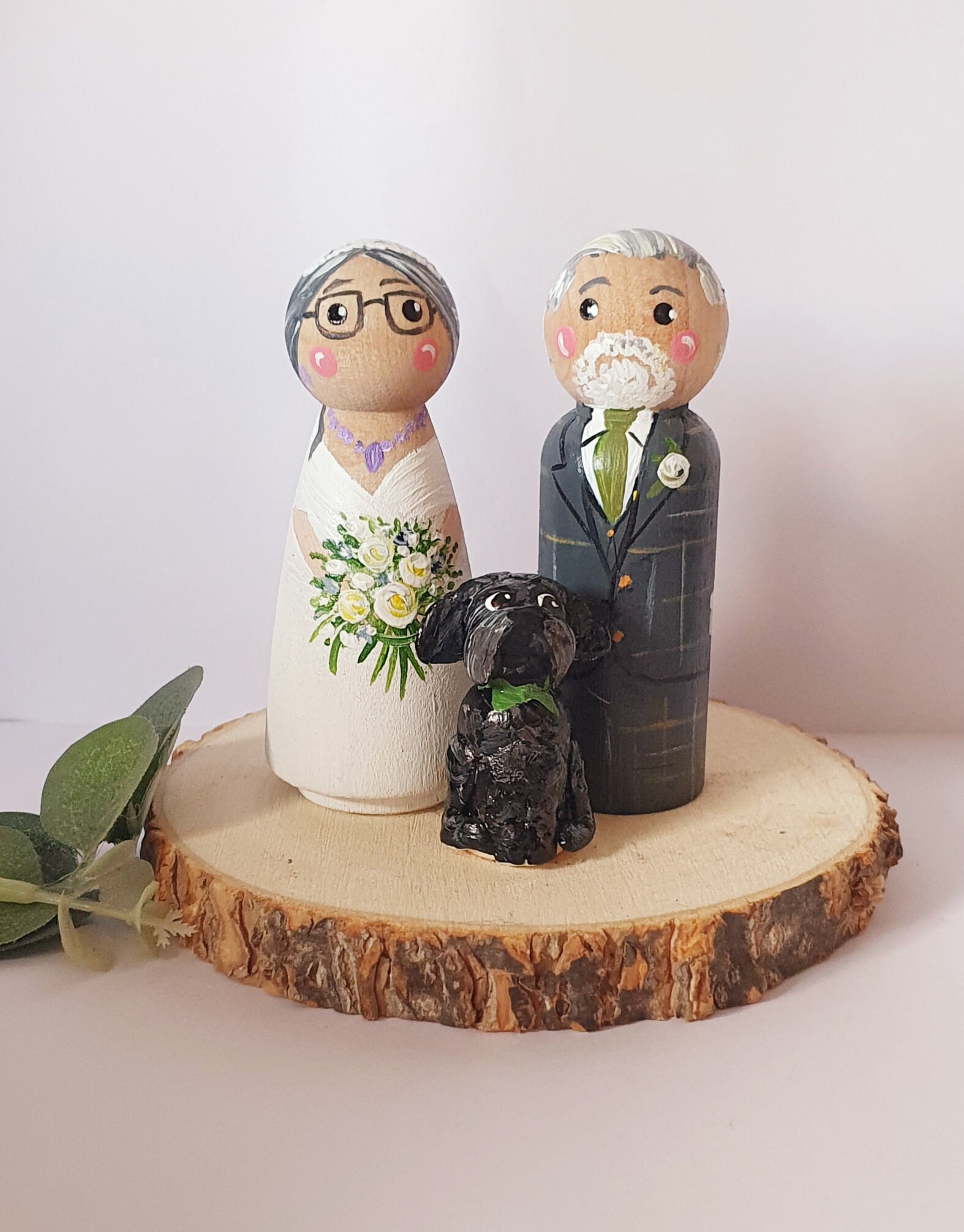 Personalized Wedding Bride and Groom Peg Dolls ,cake Topper, Gift ...