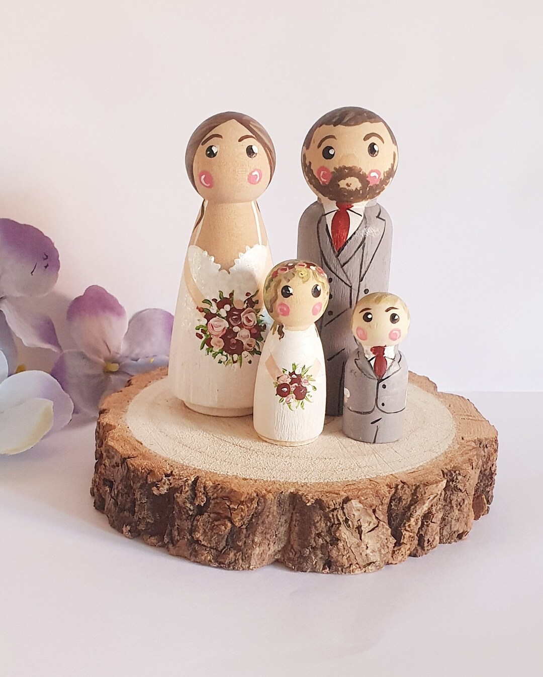 Personalised Bride and Groom Wedding Cake Topper Wooden Cake Topper ...