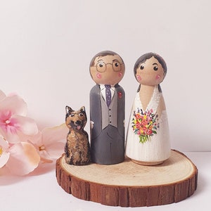 Personalized wedding bride and groom peg dolls , cake topper , gift , wedding, mr and Mrs , mr and mr , Mrs and Mrs , handmade 9 cm