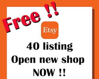 Get Free 40 Listing for New Etsy Store  - Etsy Referral Link, Free listings