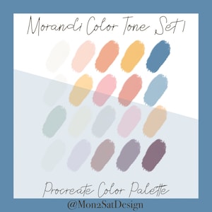 Procreate Color Palette - Morandi Color Tone Set 1 - Instant download
