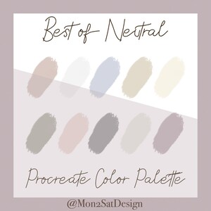 Procreate Color Palette - Best of Neutral - Instant download