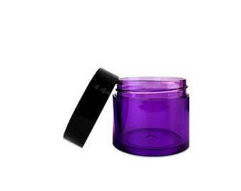 Lot of 3 - 30ml (1 oz.) Purple Container Jar with Black Cap