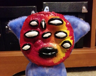 cat horror art doll