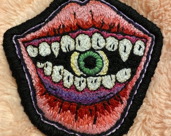 Hand embroidered horror patch