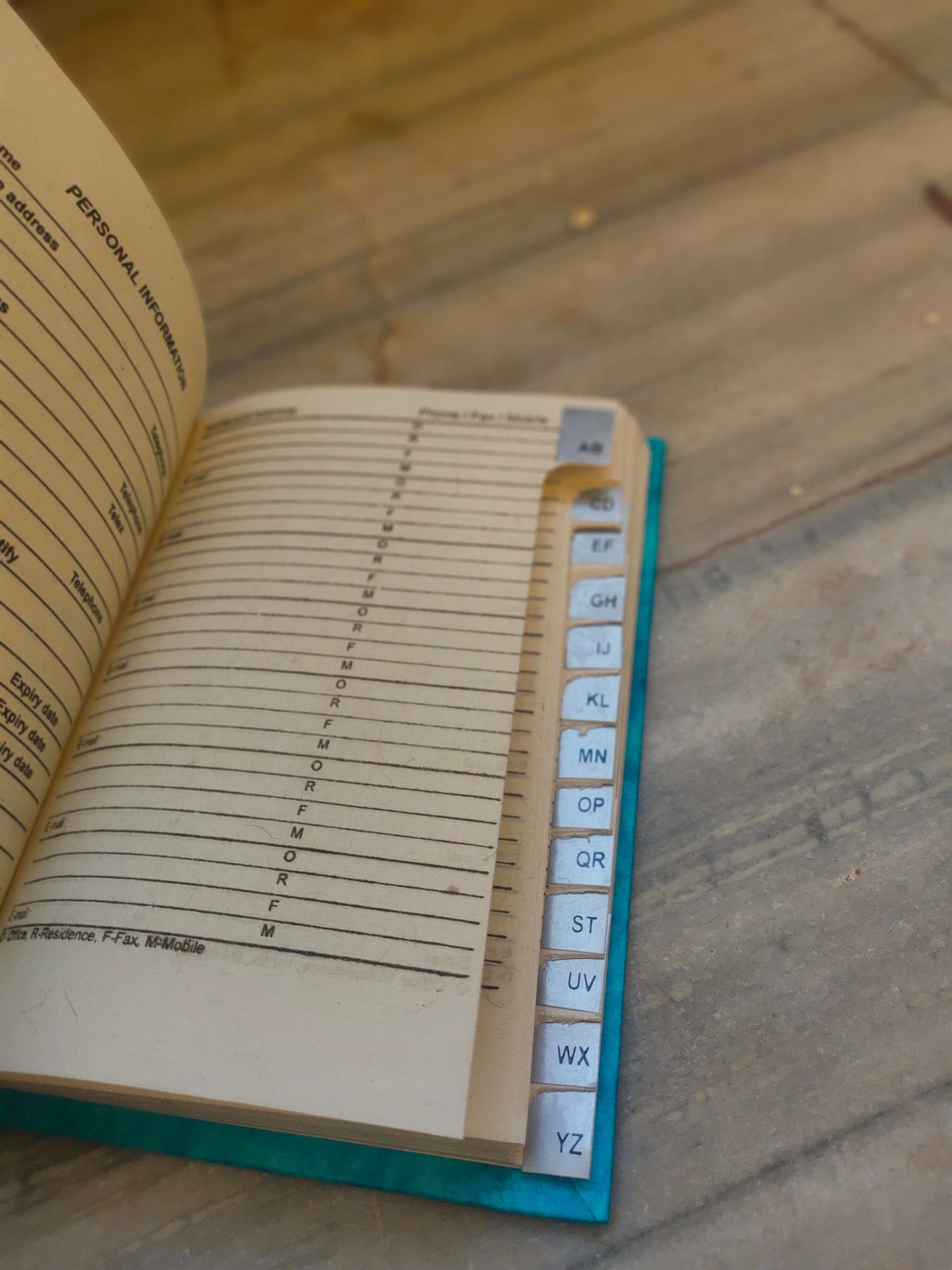 Handmade Blue Telephone Diary Blue Colour Telephone Journal Etsy