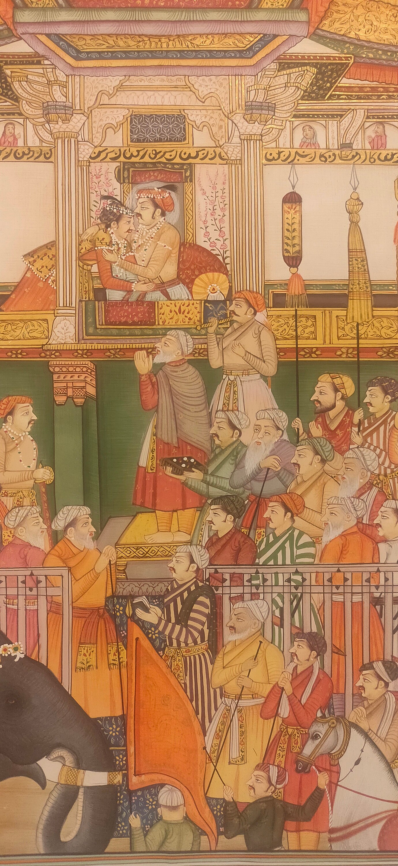古紙に描かれたムガル帝国宮廷風景画、インドの細密画 - Etsy 日本