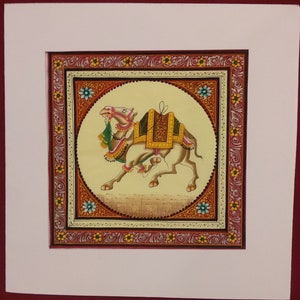 Carte-cadeau personnalisée personnalisée du Nouvel An de Noël faite à la main, avec bloc-notes d’écriture d’animal de chameau de couleur rouge, carte-cadeau