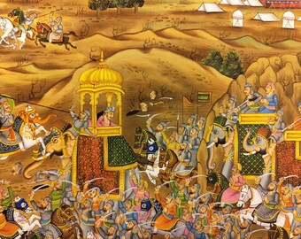 Hand Painted Maharana Pratap Battle of Haldi Ghati Intricate