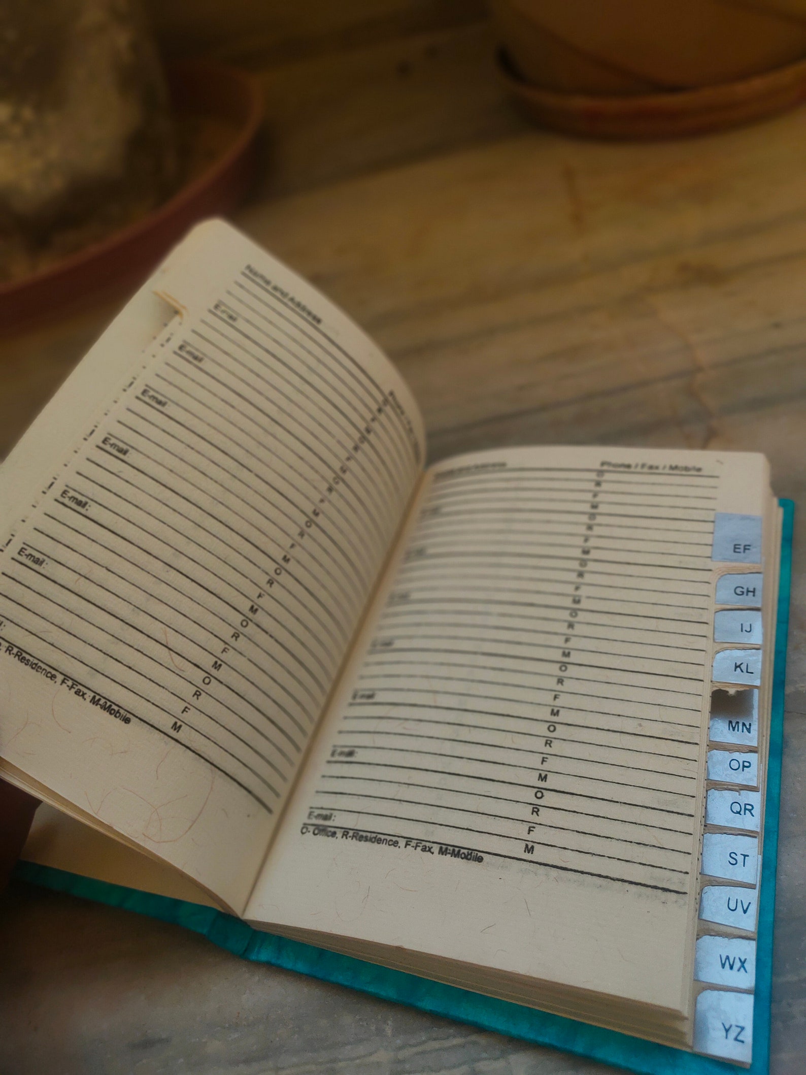 Handmade Blue Telephone Diary Blue Colour Telephone Journal Etsy