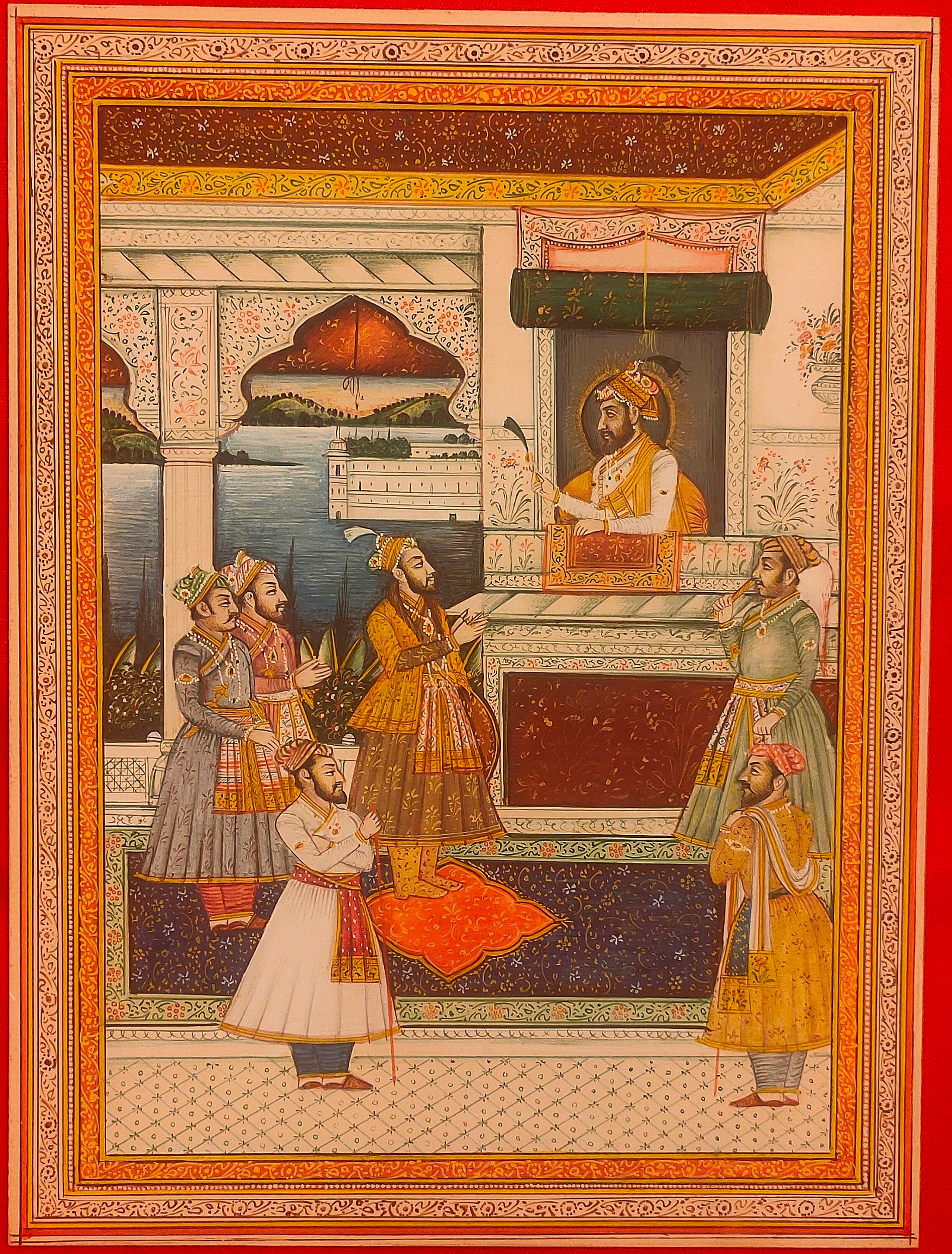 Mughal Court Scene Miniature Painting, Rajasthani Art - Etsy