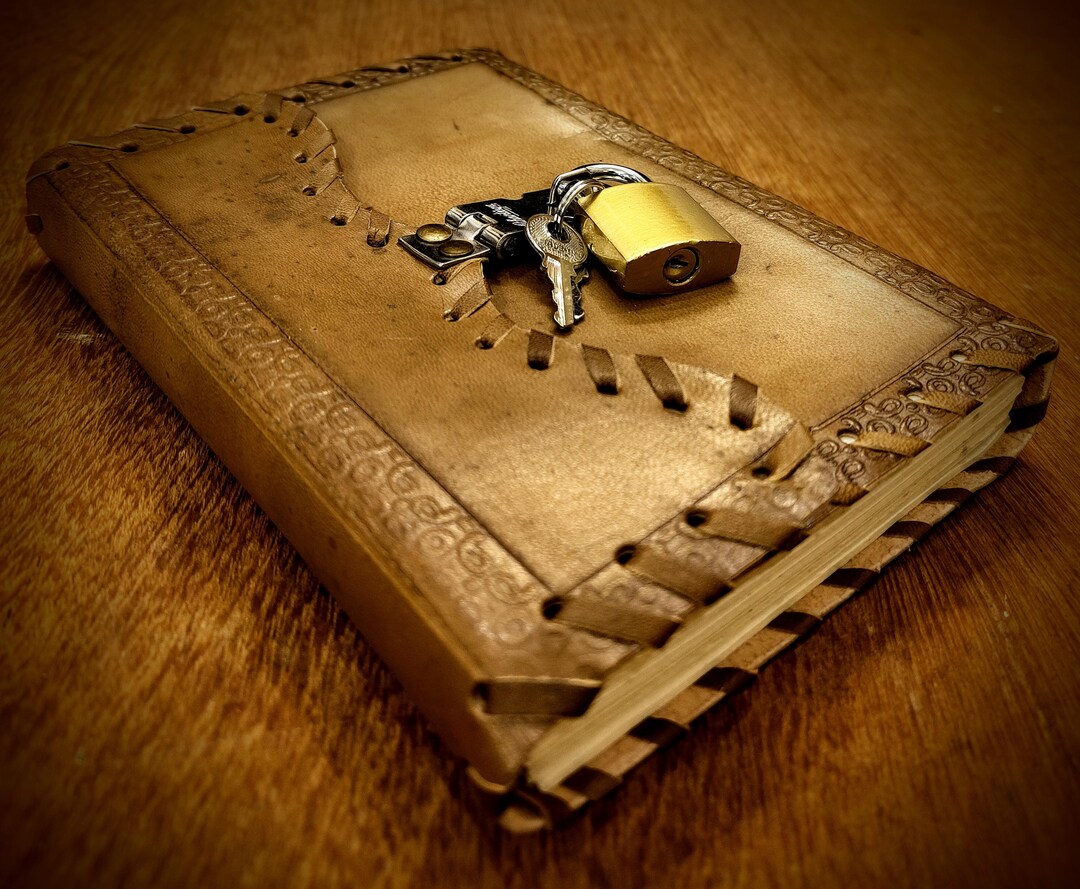 Handmade Lock Handmade Lock and Key Leather Journal: Refillable Cotton Pages - Etsy