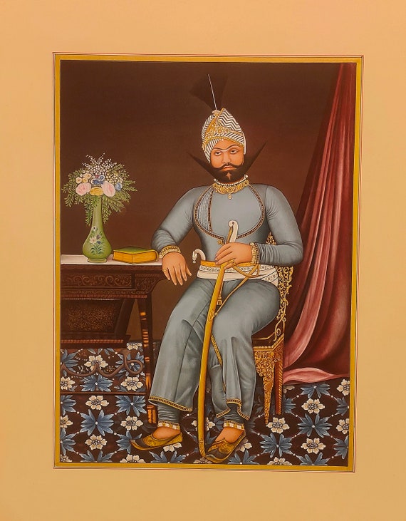 Watercolour Painting of a Maharajah - Ca 90 yrs old Watercolour Painting of a Maharajah - Ca 90 yrs old