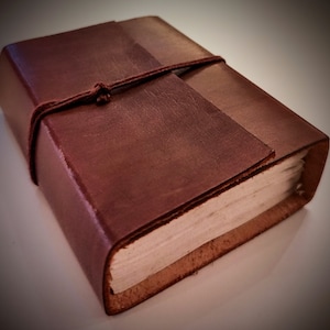 Confezione da 5 diari di viaggio tascabili rilegati in pelle classica fatti a mano - Pagine in cotone ricaricabili senza fodera, Libro delle ombre cucito a mano