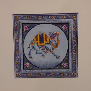 schrijven cadeaubon, kameel dier schilderij, Indiase Perzische kunst, muur sticker, handgemaakte cadeau voor speciale mensen