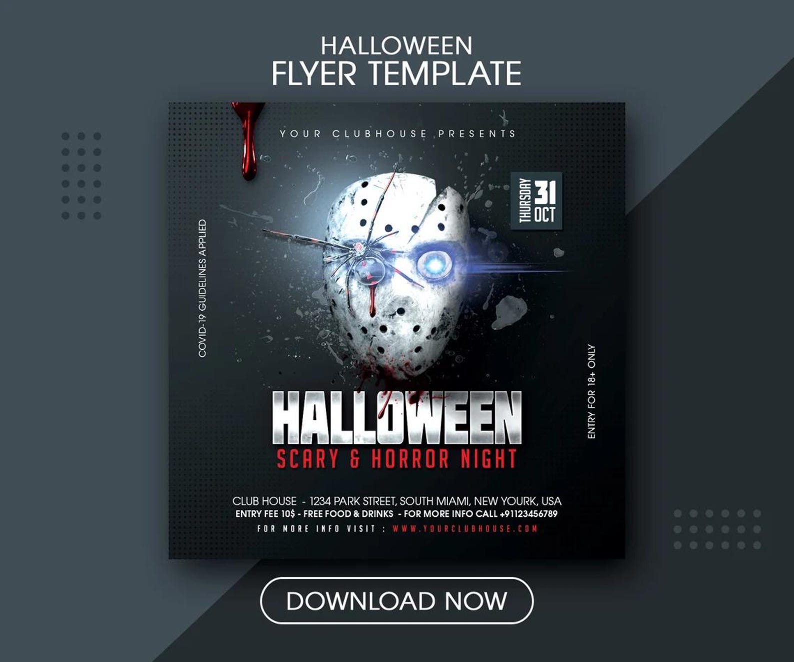 Editable Halloween Flyer Template, Halloween Party, Halloween Editable ...