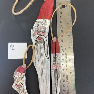 Driftwood Santa Ornaments