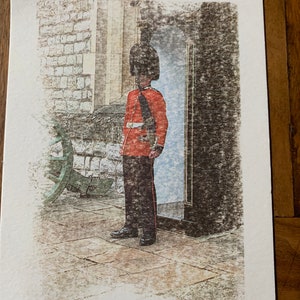 Buckingham Palace Queens Guard Druck