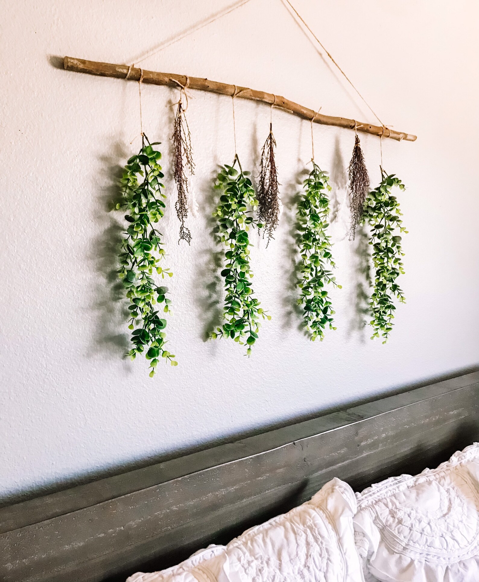 Eucalyptus Wall Hanging Eucalyptus Floral Wall Hanging Boho Etsy
