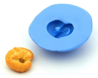 1:12 Scale Reusable 4 Bread Rolls Silicon Rubber Mould Tumdee Dolls House Type C
