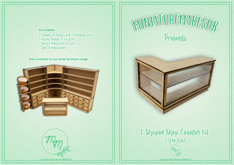 L Shape Store Display Miniature Handmade L-shaped Shop Counter Kit - Etsy